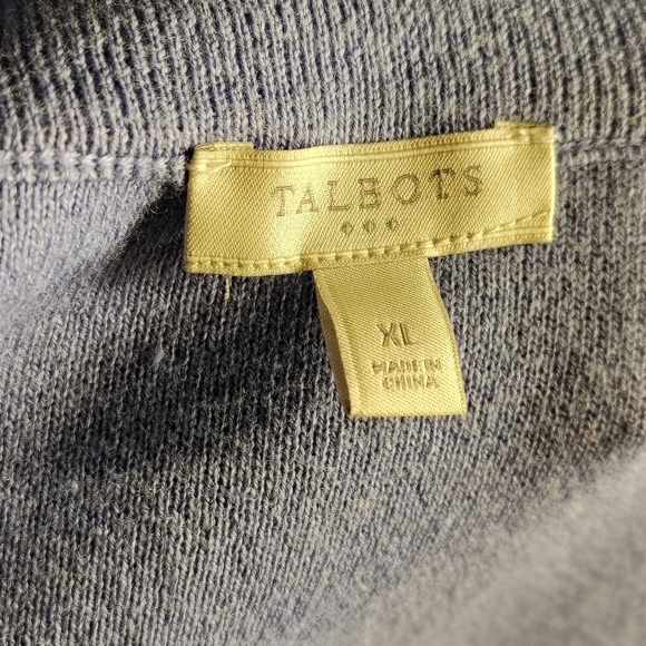 Talbot Women's Large Light Blue Button Up Cardigan Soft 3/4 Sleeve - Picture 5 of 7